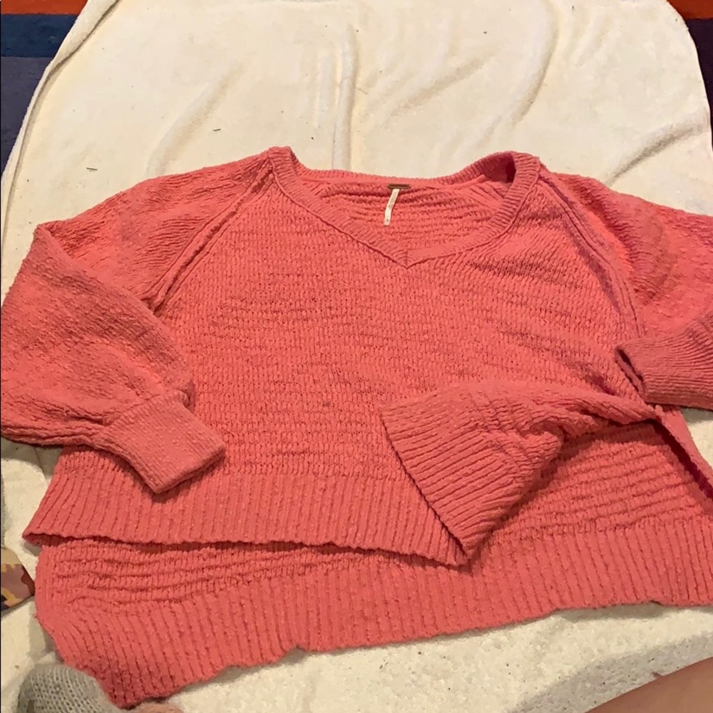 Awesome Free People Sweater Sz Sm Mango Offset Z03